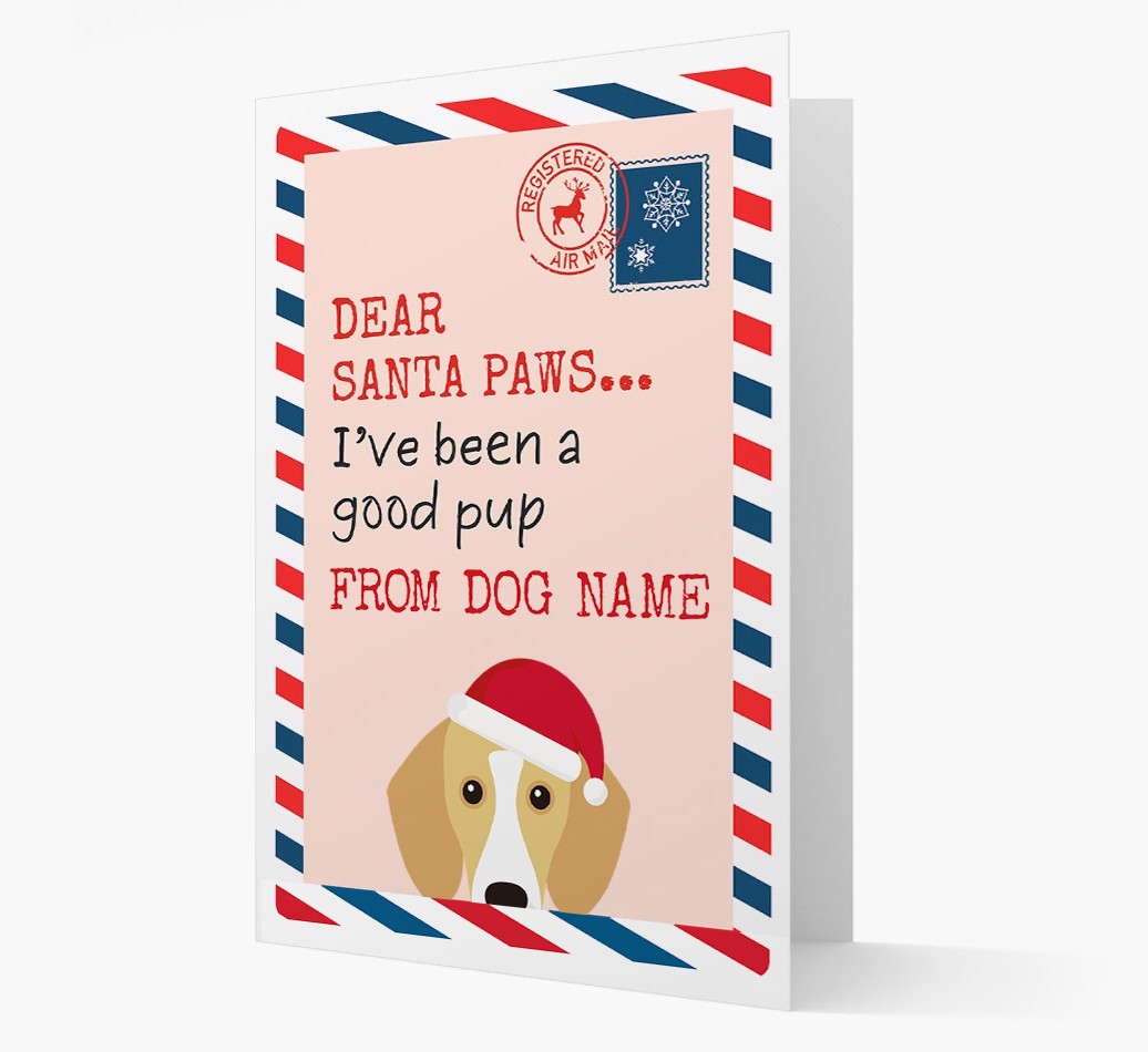 'Dear Santa' Card with your {breedFullName} Christmas Icon