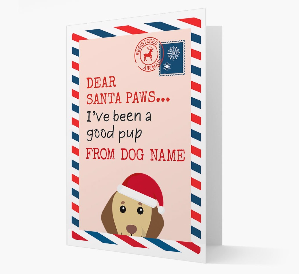 'Dear Santa' Card with your {breedFullName} Christmas Icon