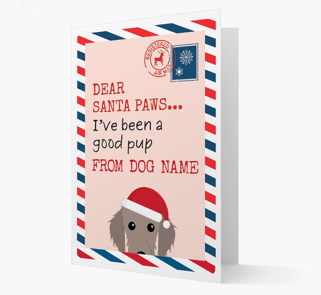 'Dear Santa' Card with your {breedFullName} Christmas Icon