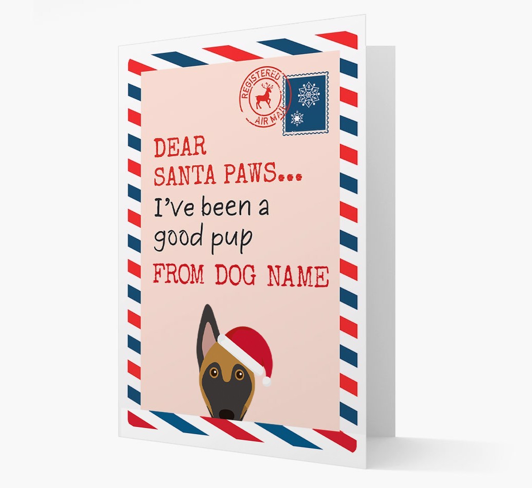 'Dear Santa' Card with your {breedFullName} Christmas Icon
