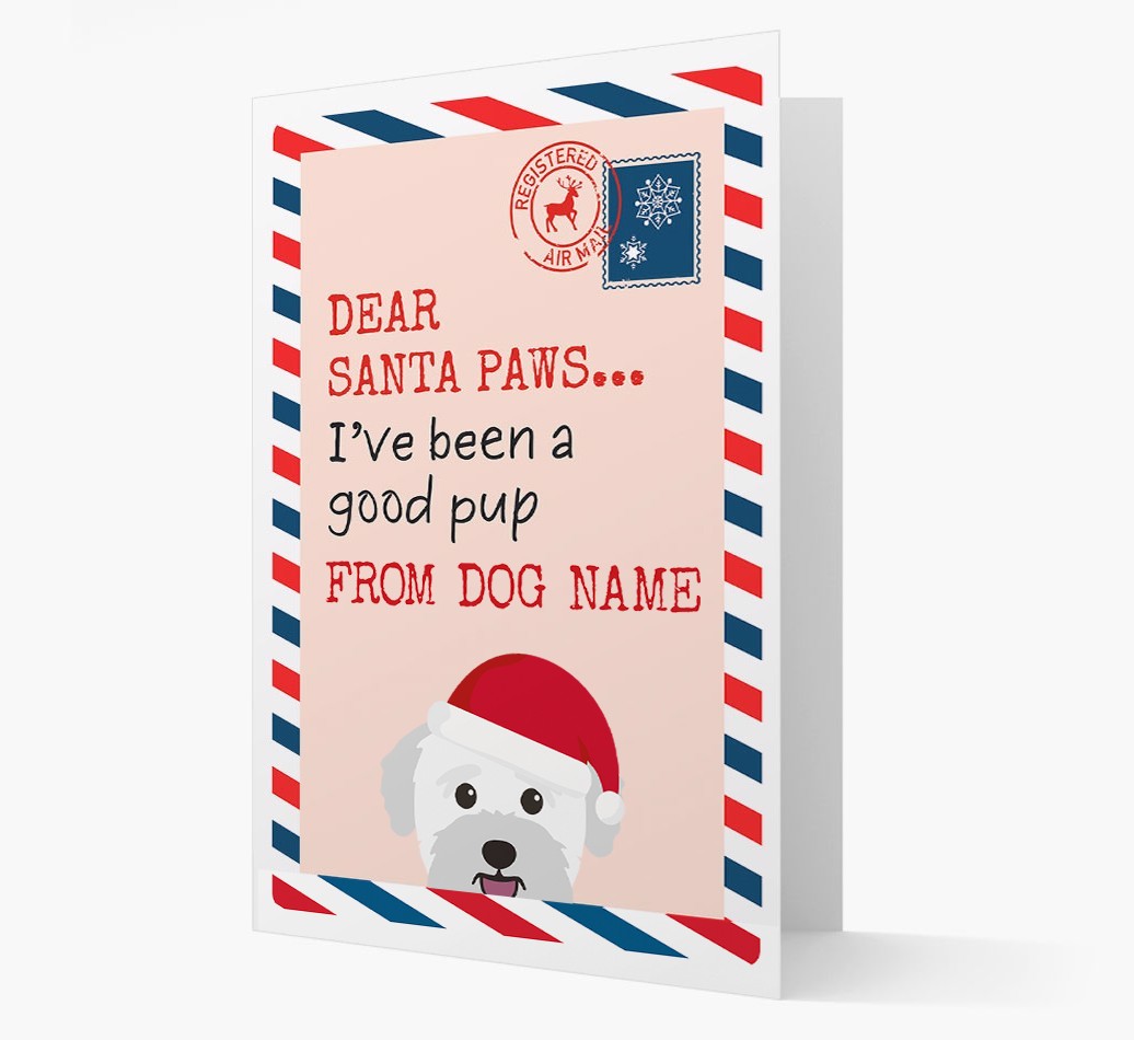 'Dear Santa' Card with your {breedFullName} Christmas Icon
