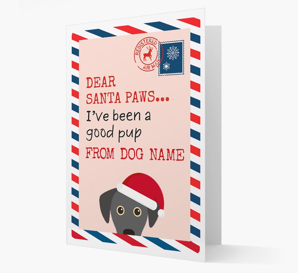 'Dear Santa' Card with your {breedFullName} Christmas Icon