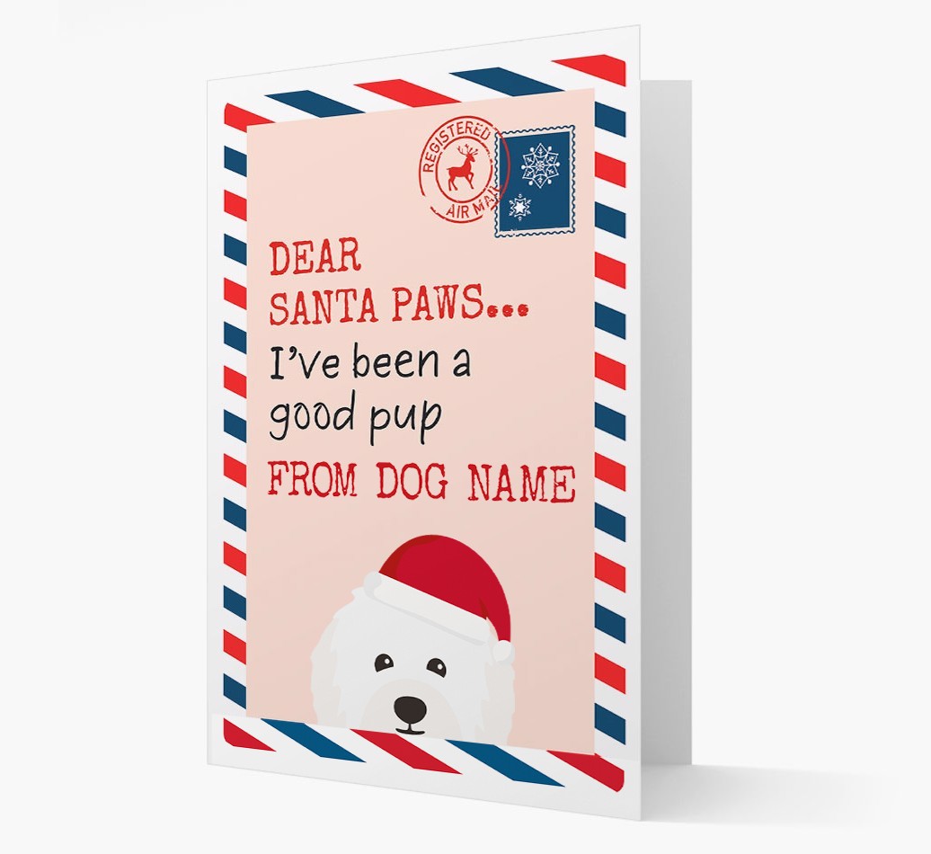 'Dear Santa' Card with your {breedFullName} Christmas Icon
