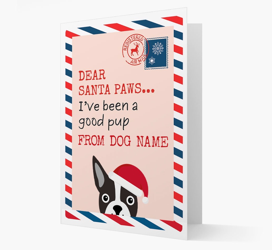 'Dear Santa' Card with your {breedFullName} Christmas Icon