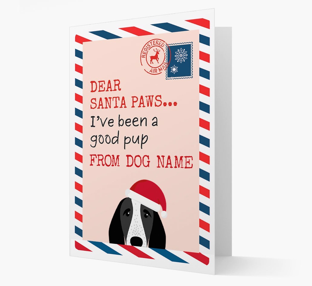 'Dear Santa' Card with your {breedFullName} Christmas Icon