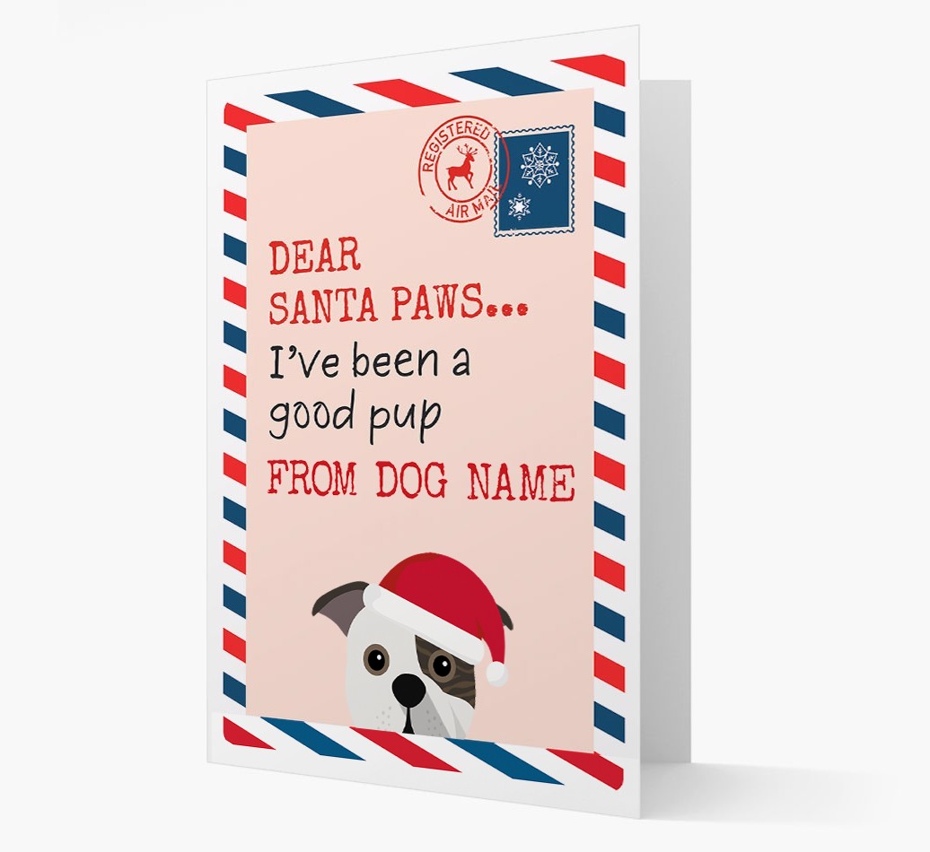 'Dear Santa' Card with your {breedFullName} Christmas Icon