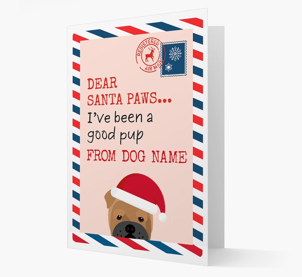 'Dear Santa' Card with your {breedFullName} Christmas Icon