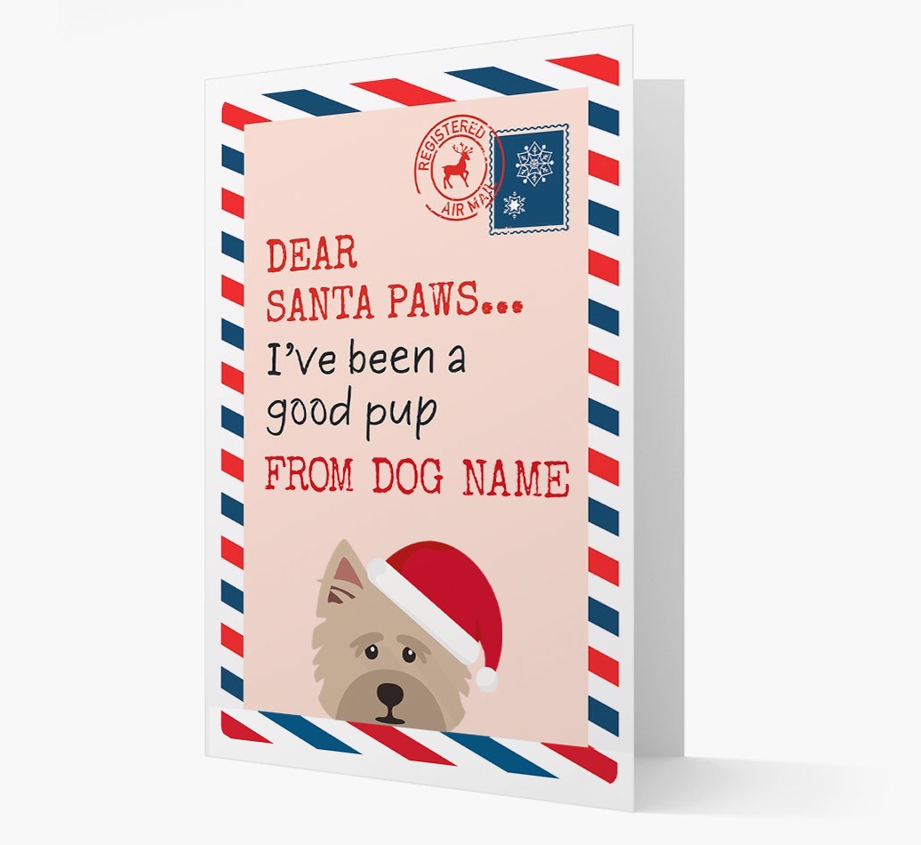 'Dear Santa' Card with your {breedFullName} Christmas Icon