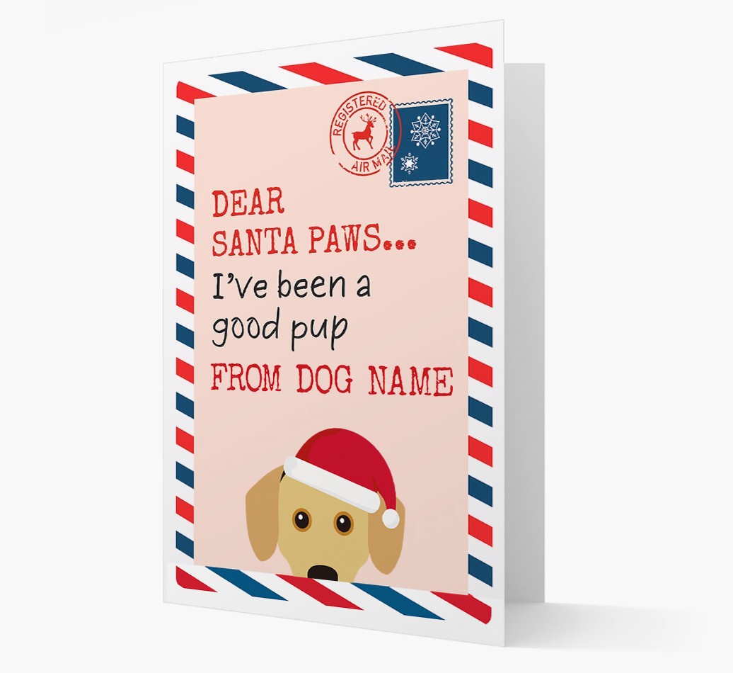 'Dear Santa' Card with your {breedFullName} Christmas Icon