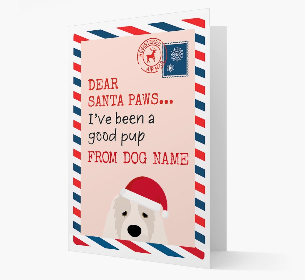 'Dear Santa' Card with your {breedFullName} Christmas Icon