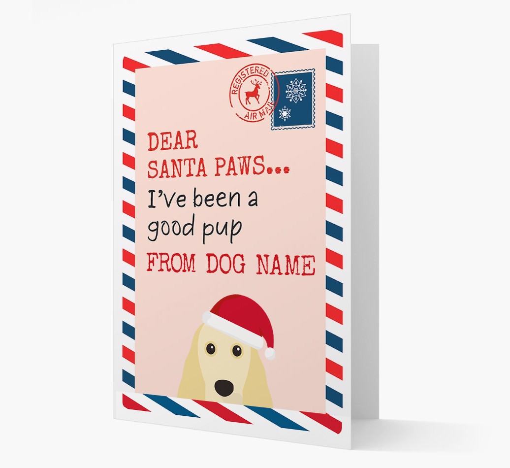 'Dear Santa' Card with your {breedFullName} Christmas Icon