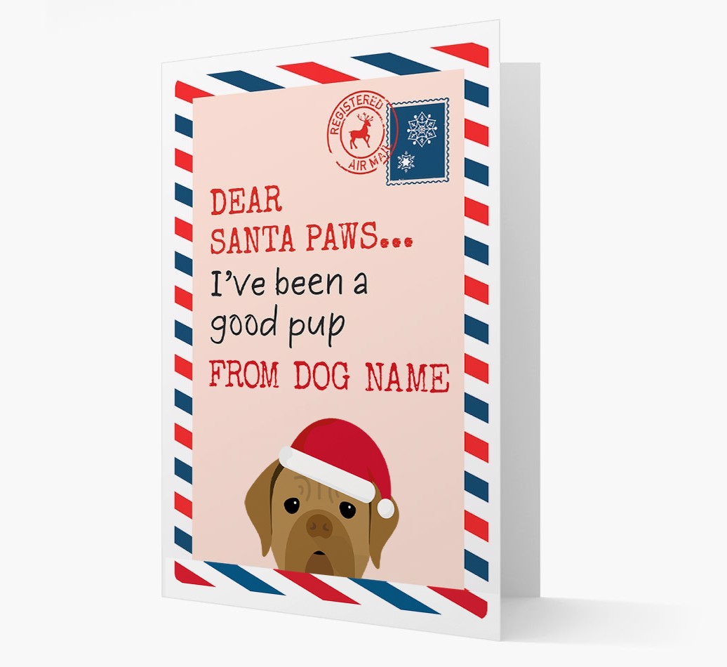 'Dear Santa' Card with your {breedFullName} Christmas Icon