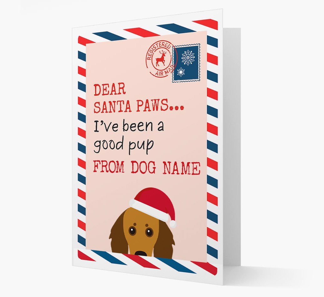 'Dear Santa' Card with your {breedFullName} Christmas Icon