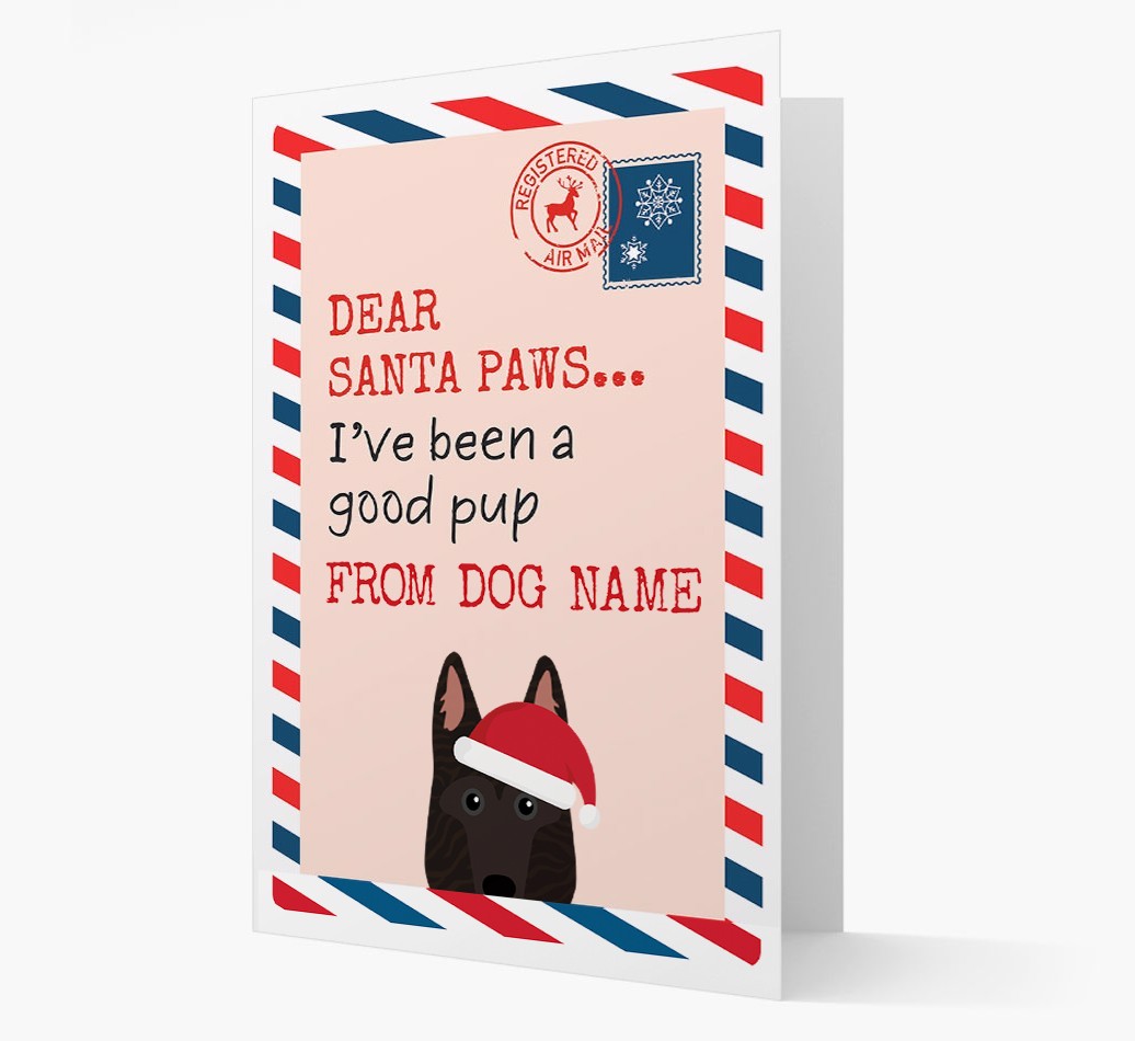 'Dear Santa' Card with your {breedFullName} Christmas Icon