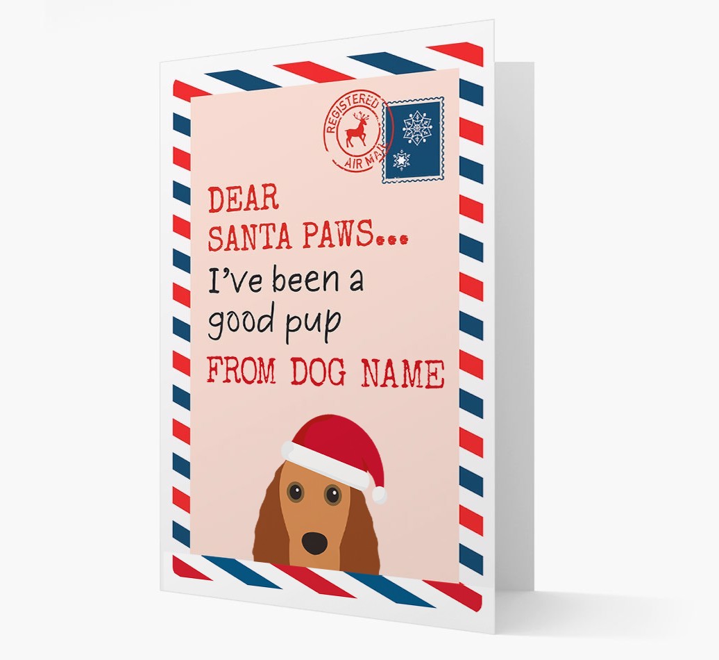 'Dear Santa' Card with your {breedFullName} Christmas Icon