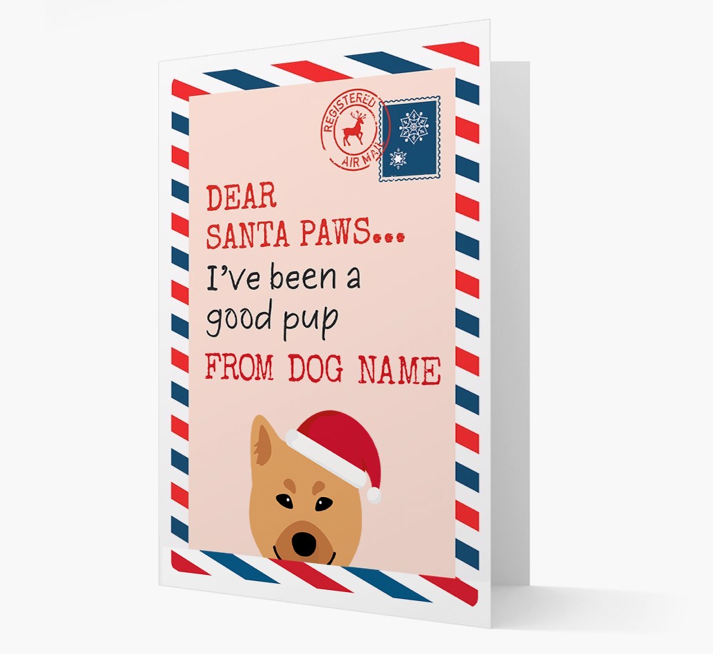 'Dear Santa' Card with your {breedFullName} Christmas Icon