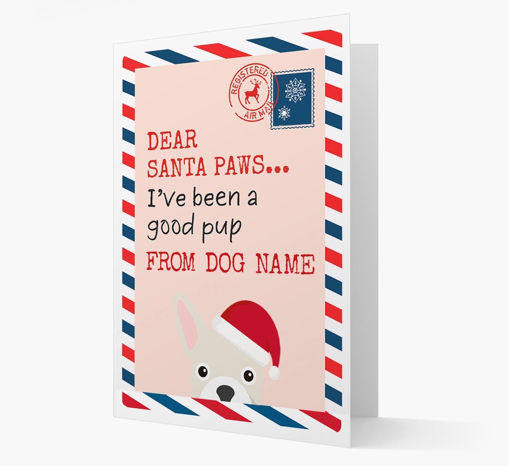 'Dear Santa' Card with your {breedFullName} Christmas Icon