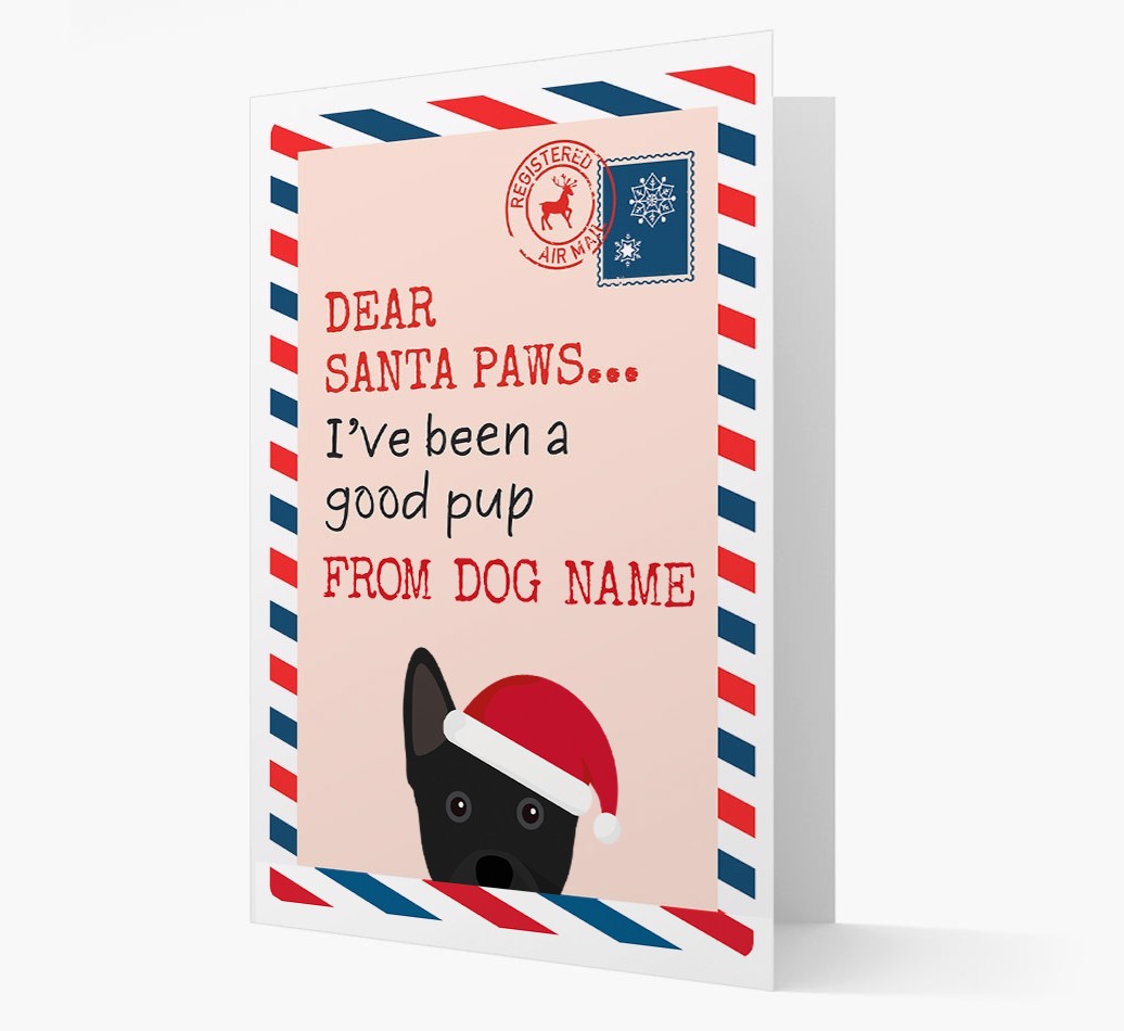 'Dear Santa' Card with your {breedFullName} Christmas Icon