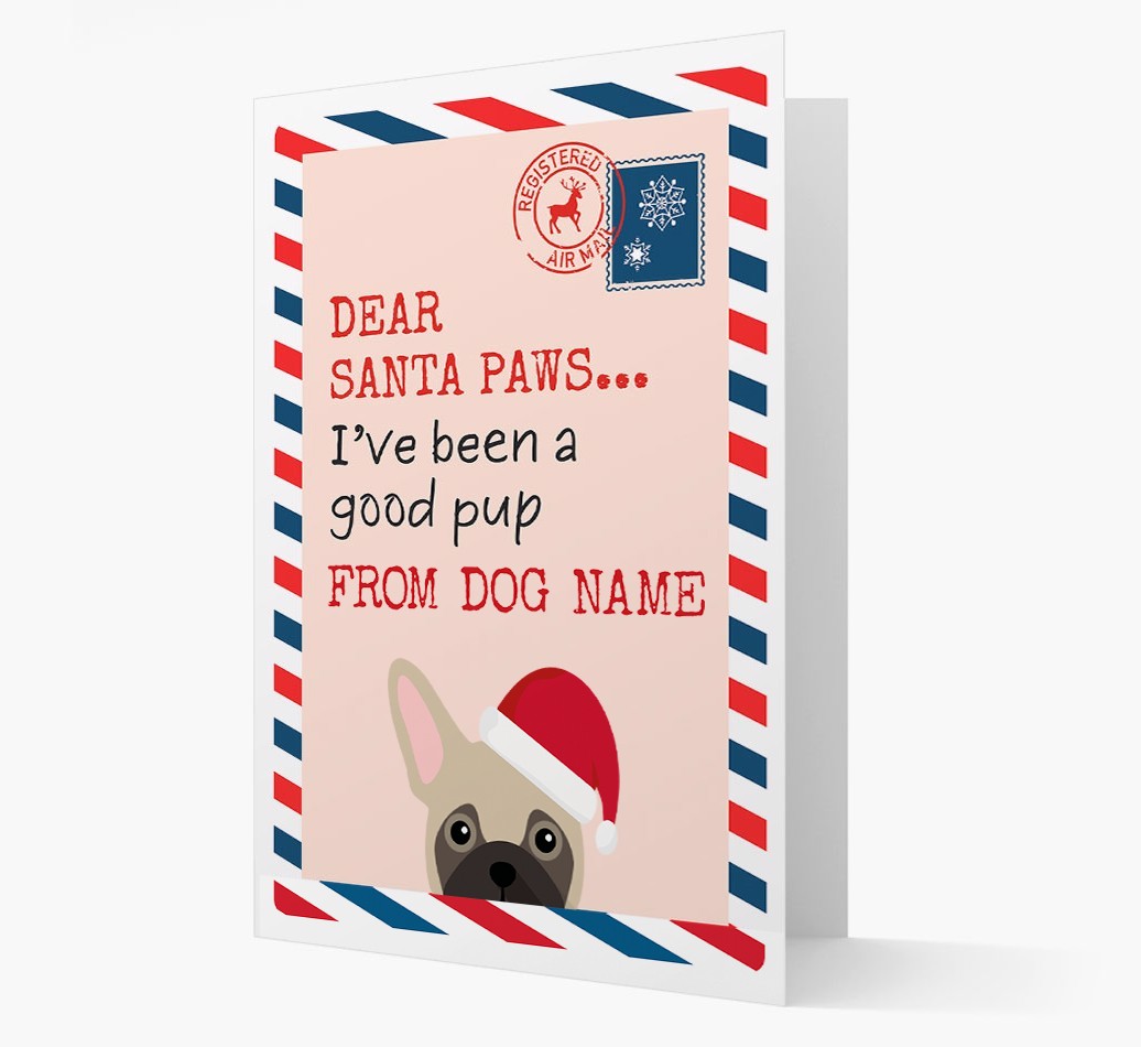 'Dear Santa' Card with your {breedFullName} Christmas Icon