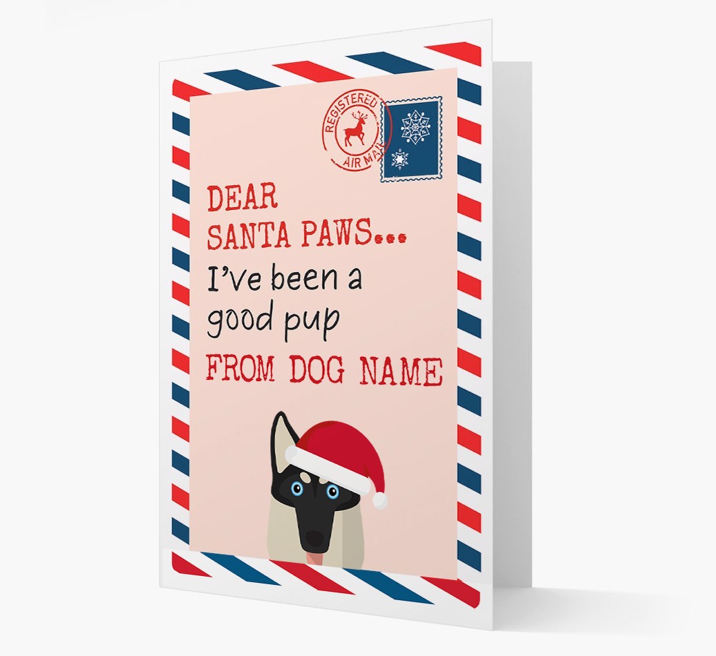 'Dear Santa' Card with your {breedFullName} Christmas Icon