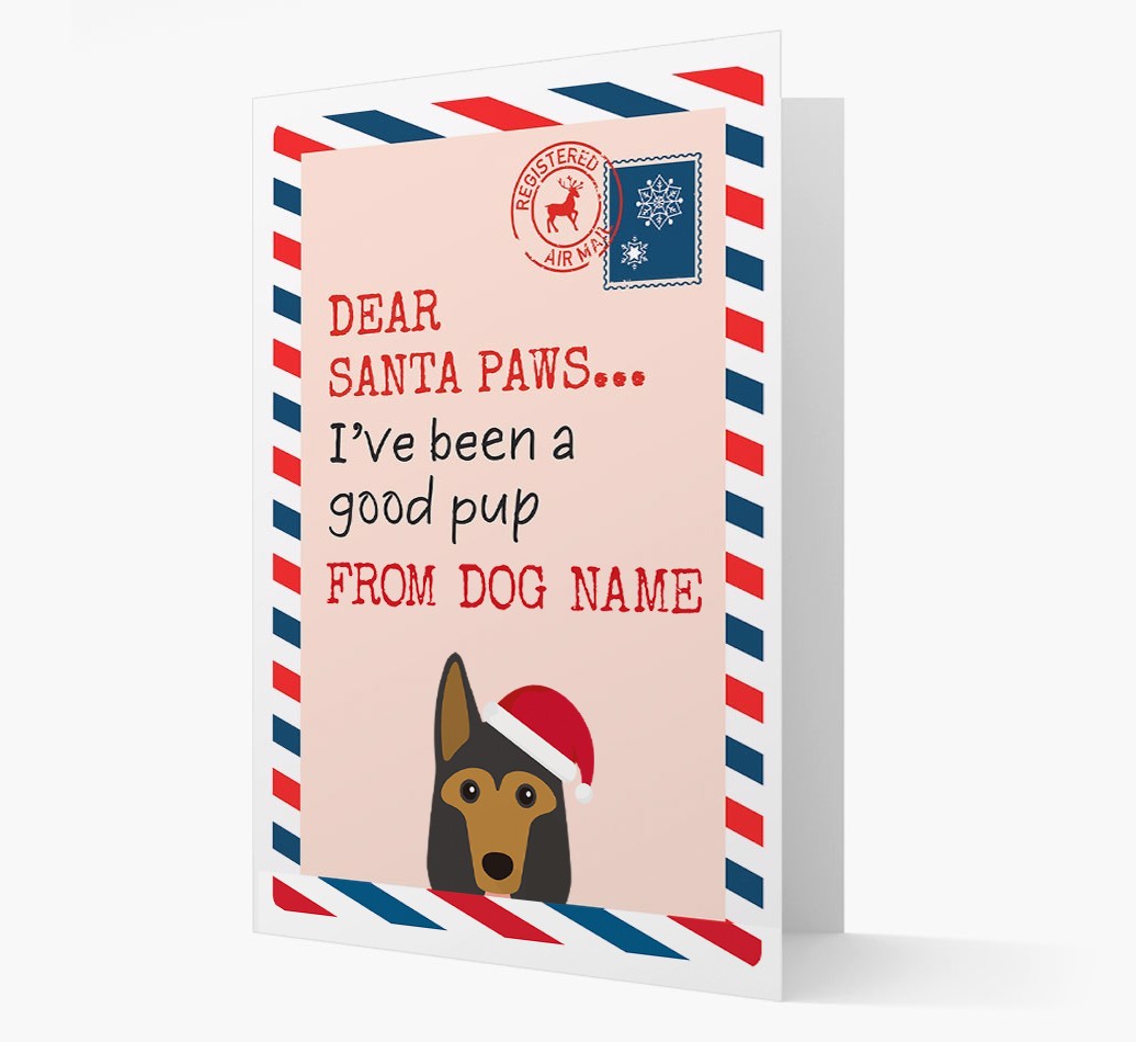 'Dear Santa' Card with your {breedFullName} Christmas Icon