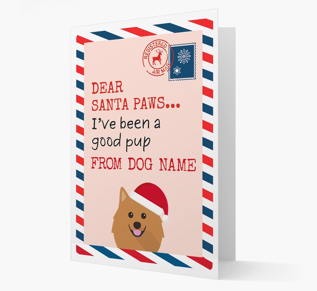 'Dear Santa' Card with your {breedFullName} Christmas Icon