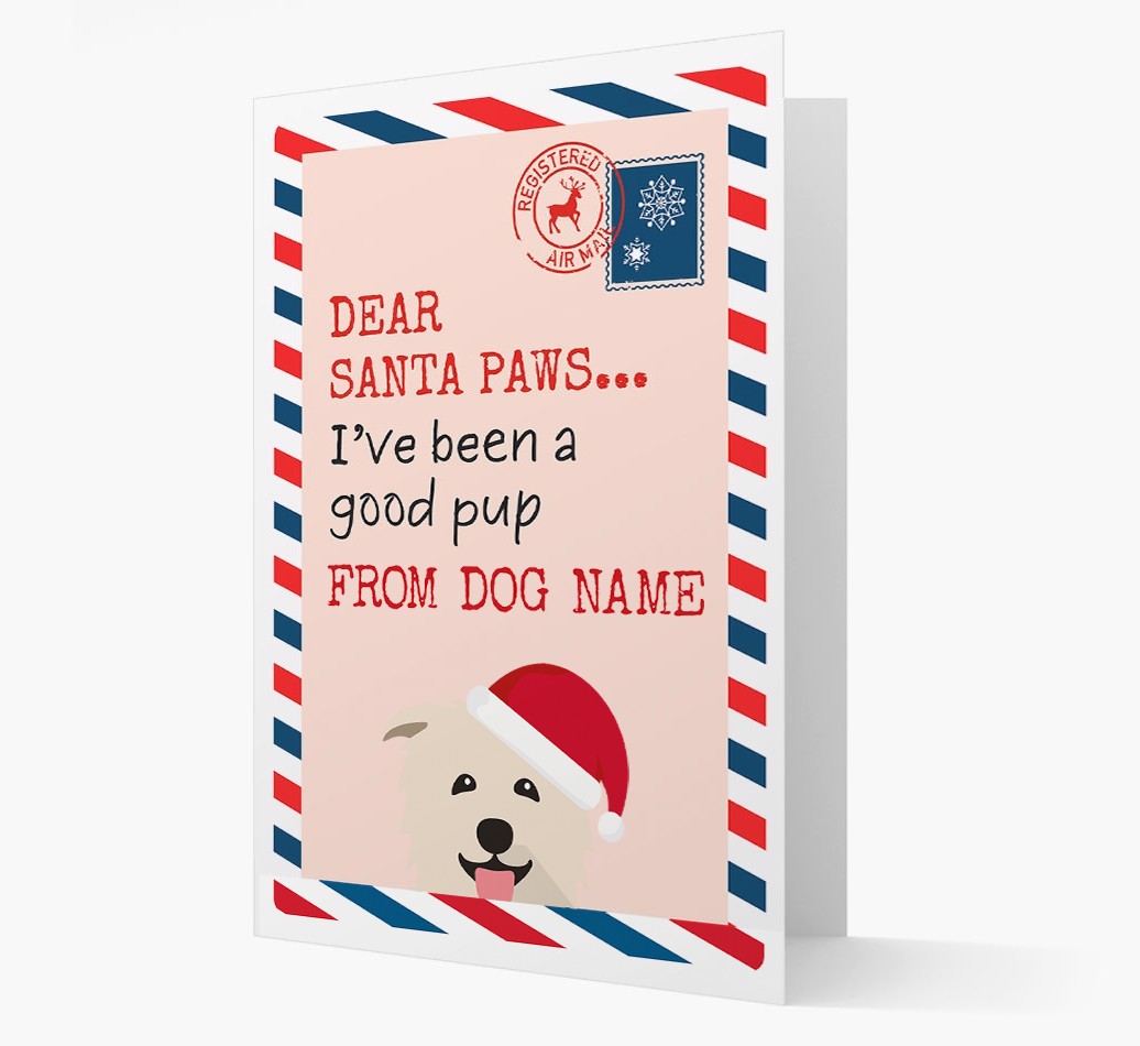 'Dear Santa' Card with your {breedFullName} Christmas Icon