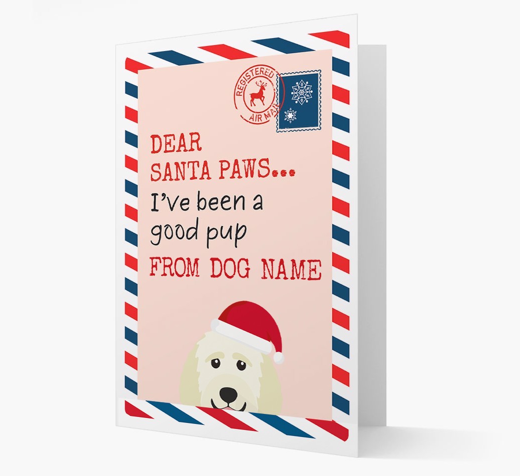 'Dear Santa' Card with your {breedFullName} Christmas Icon