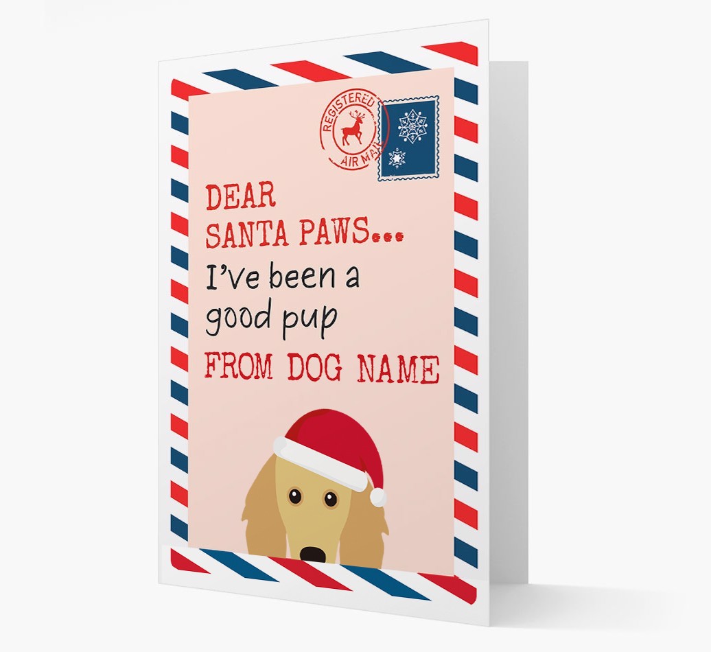 'Dear Santa' Card with your {breedFullName} Christmas Icon
