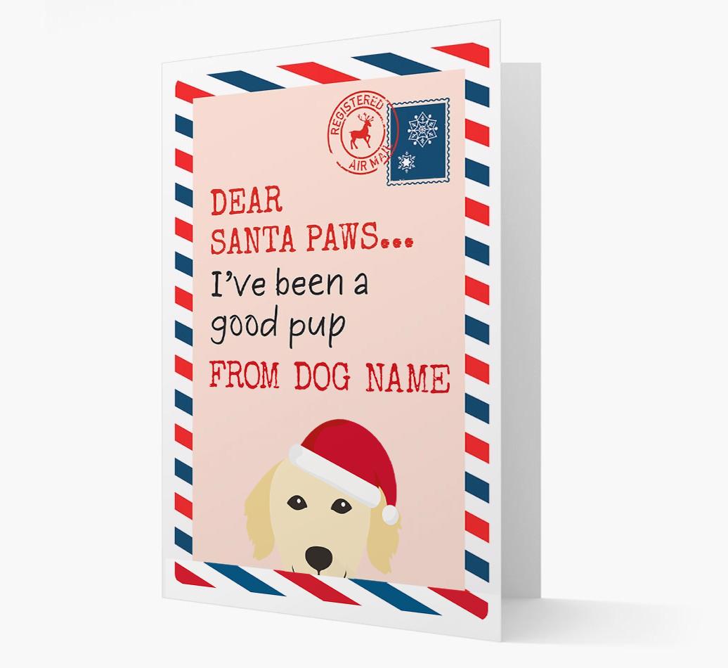 'Dear Santa' Card with your {breedFullName} Christmas Icon