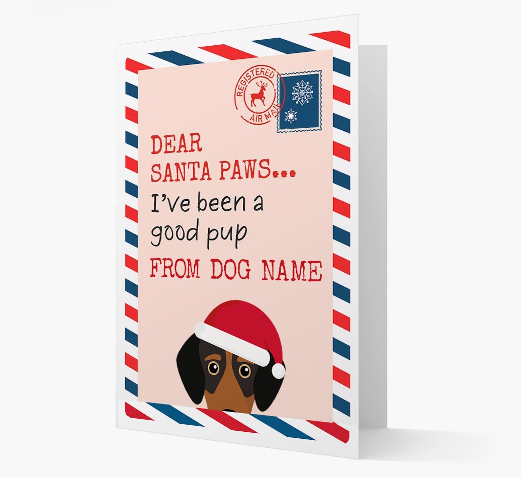 'Dear Santa' Card with your {breedFullName} Christmas Icon