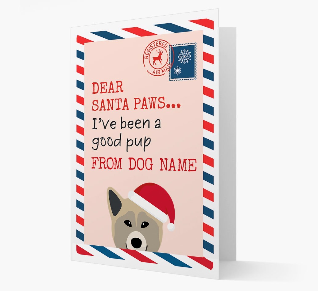 'Dear Santa' Card with your {breedFullName} Christmas Icon