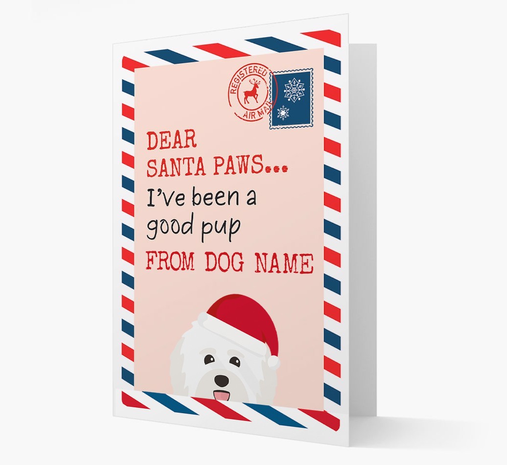 'Dear Santa' Card with your {breedFullName} Christmas Icon