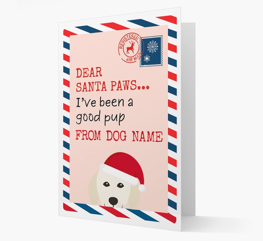 'Dear Santa' Card with your {breedFullName} Christmas Icon