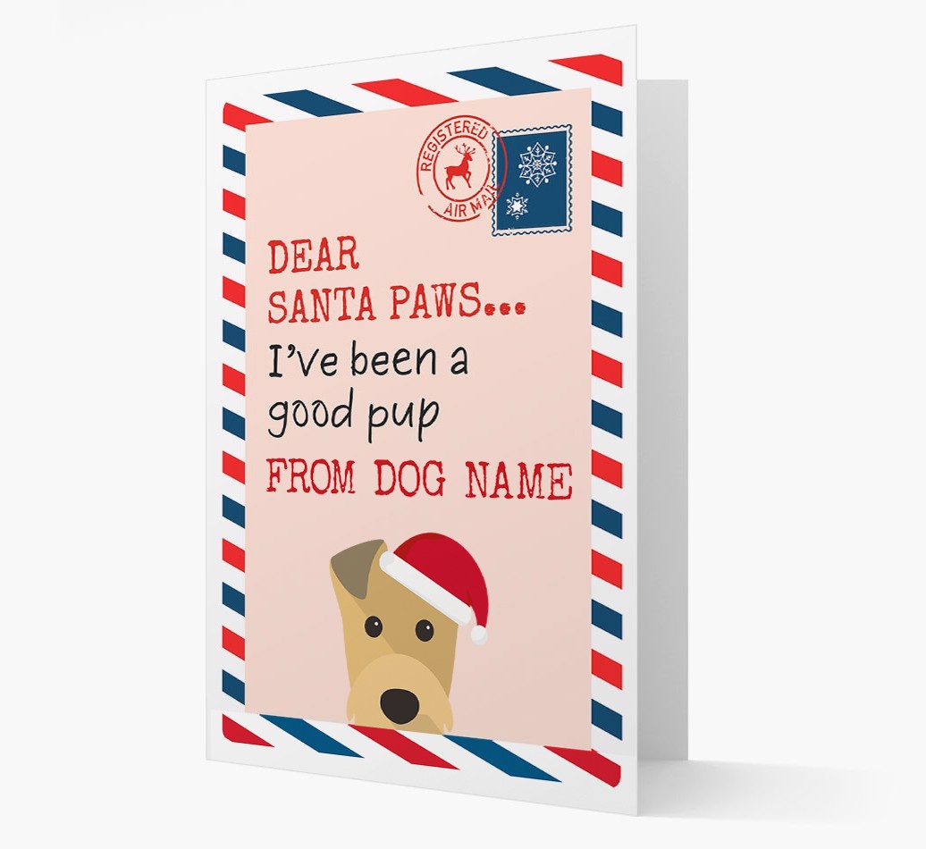 'Dear Santa' Card with your {breedFullName} Christmas Icon
