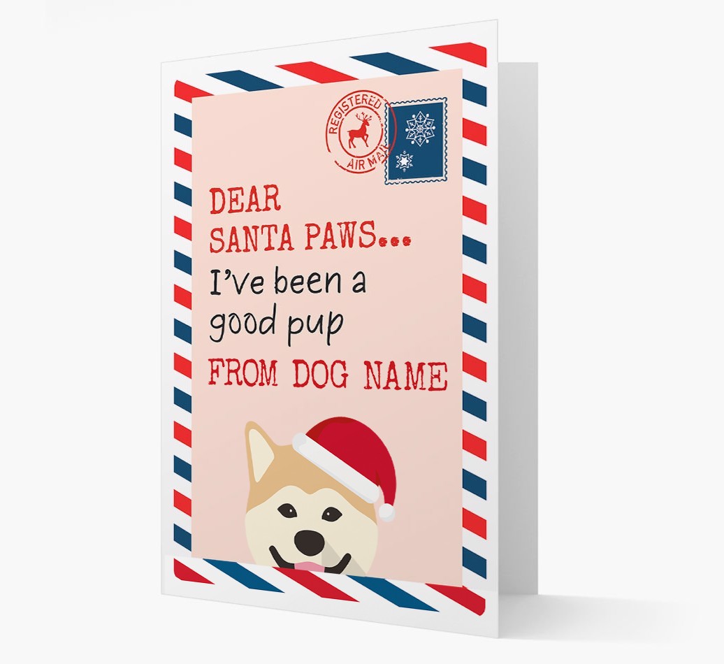 'Dear Santa' Card with your {breedFullName} Christmas Icon