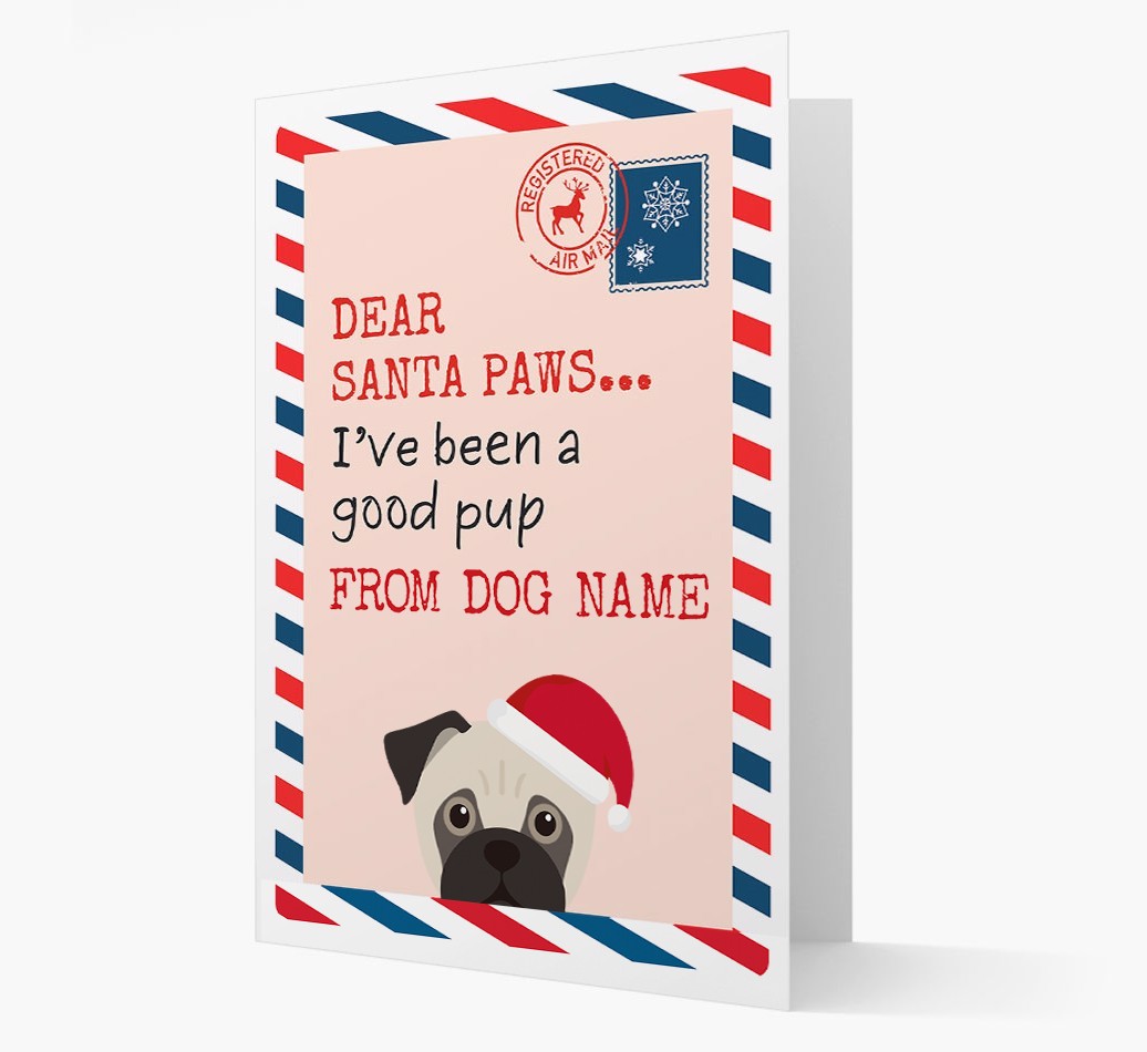 'Dear Santa' Card with your {breedFullName} Christmas Icon