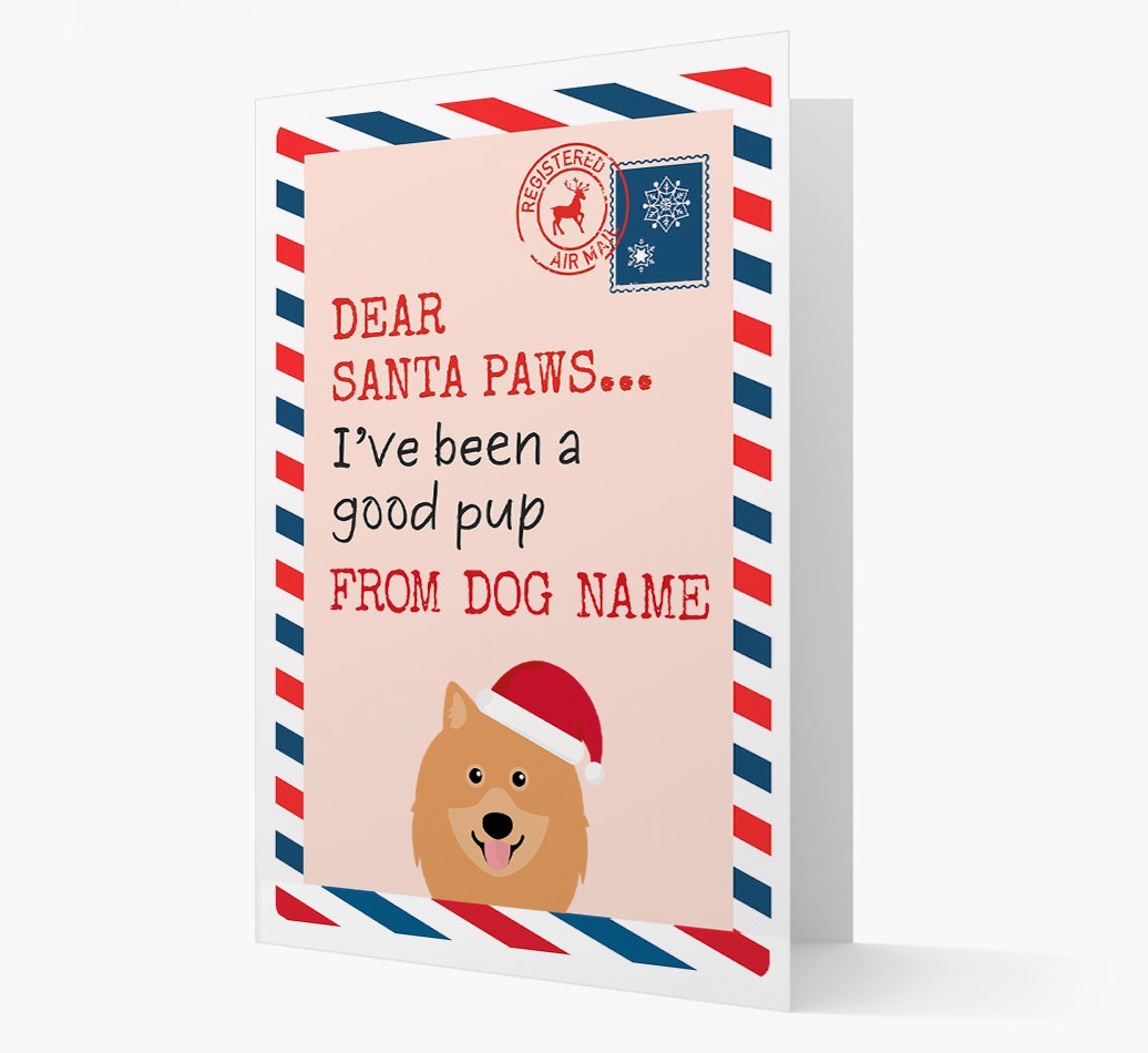 'Dear Santa' Card with your {breedFullName} Christmas Icon
