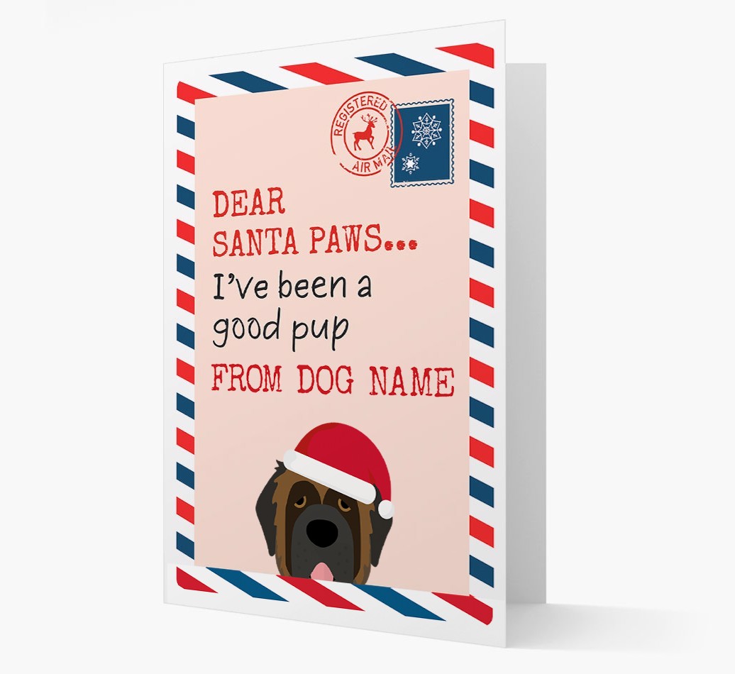 'Dear Santa' Card with your {breedFullName} Christmas Icon
