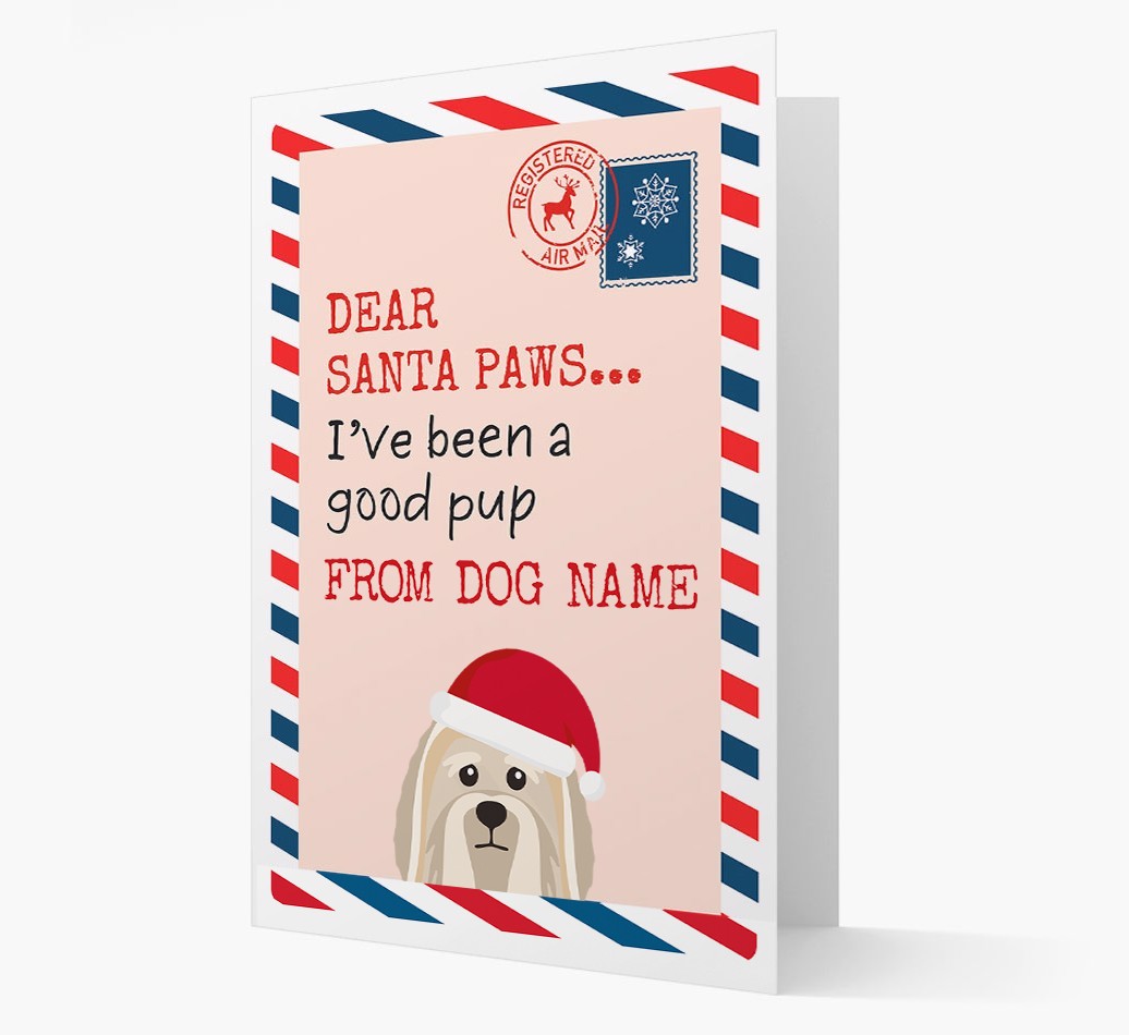 'Dear Santa' Card with your {breedFullName} Christmas Icon