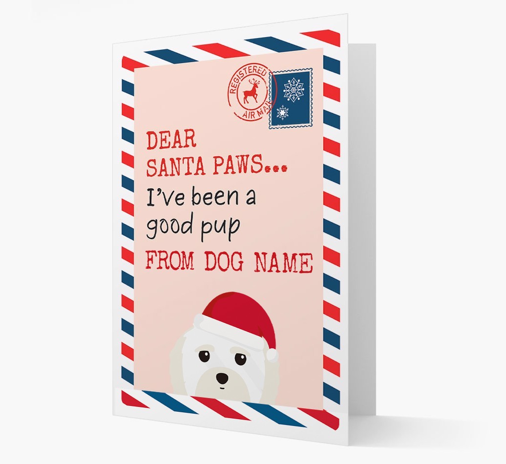 'Dear Santa' Card with your {breedFullName} Christmas Icon