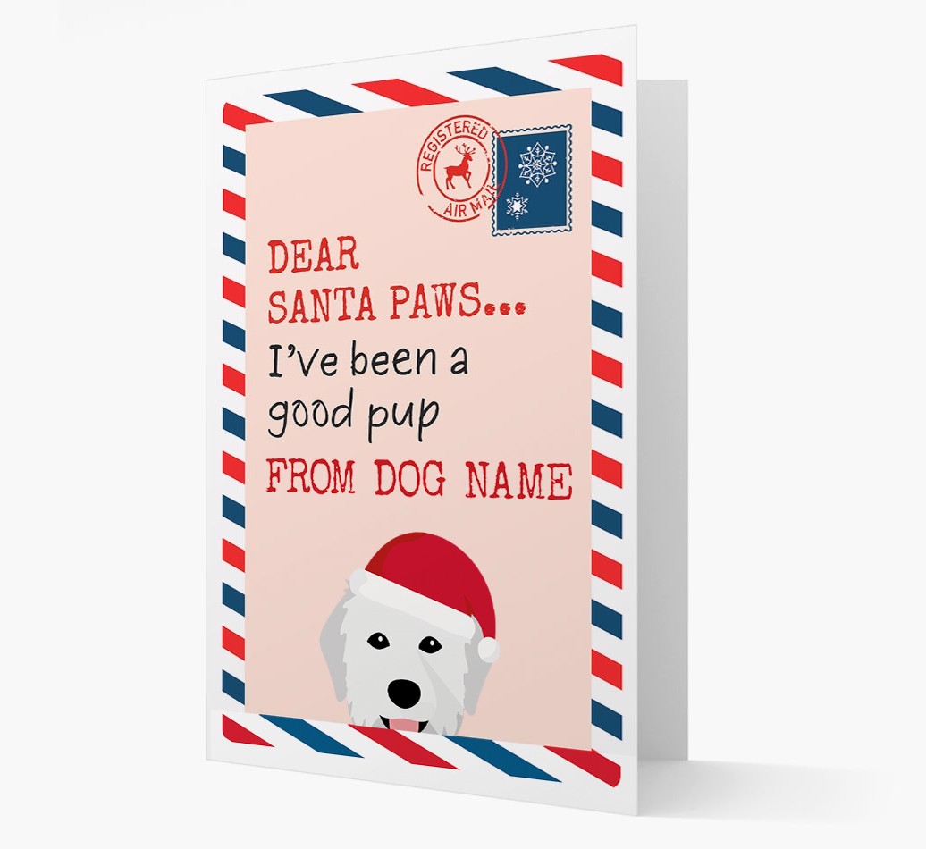 'Dear Santa' Card with your {breedFullName} Christmas Icon