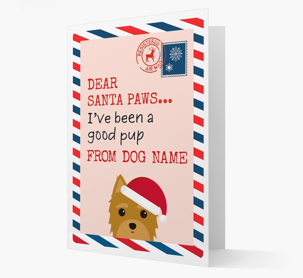'Dear Santa' Card with your {breedFullName} Christmas Icon