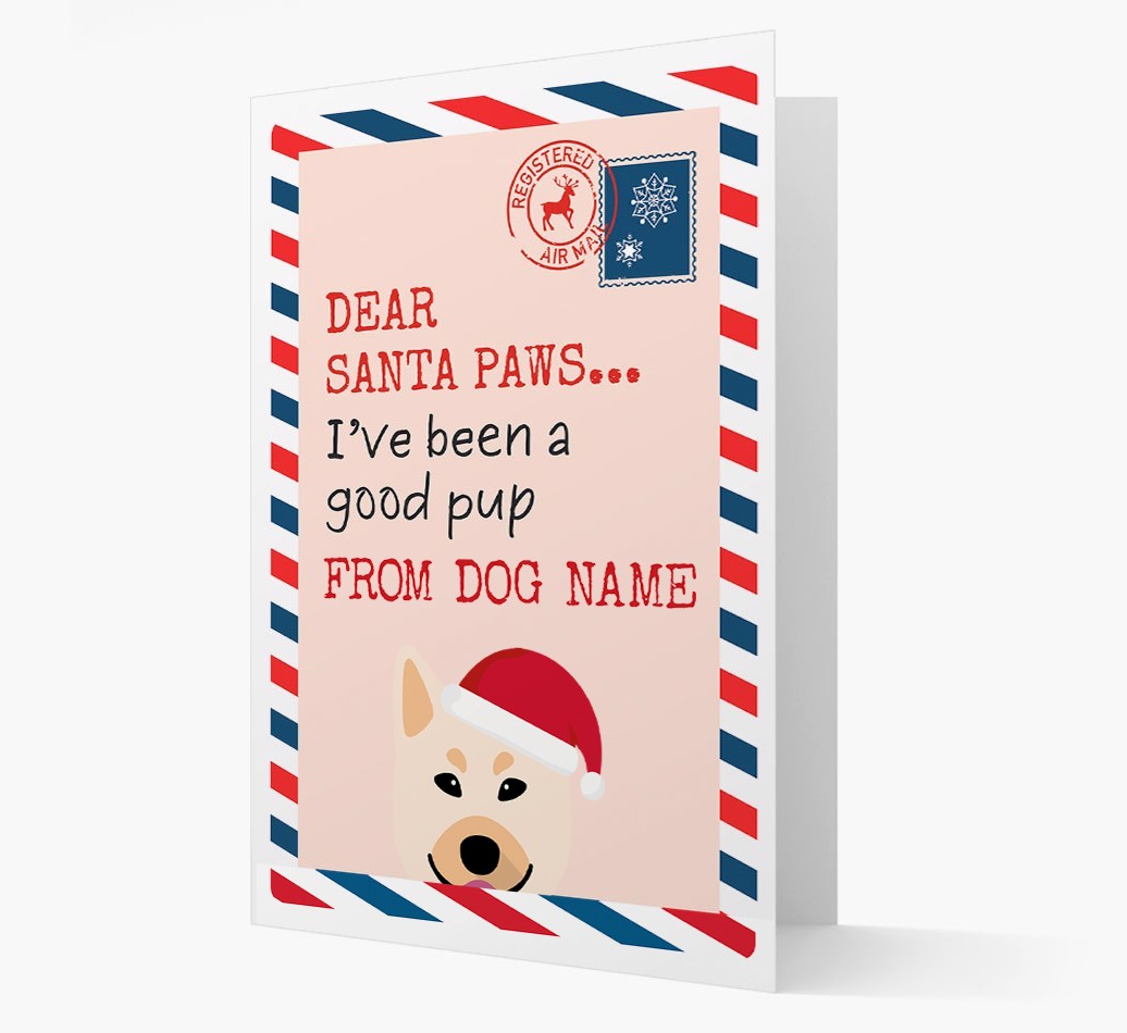 'Dear Santa' Card with your {breedFullName} Christmas Icon