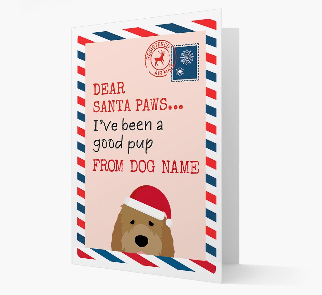 'Dear Santa' Card with your {breedFullName} Christmas Icon
