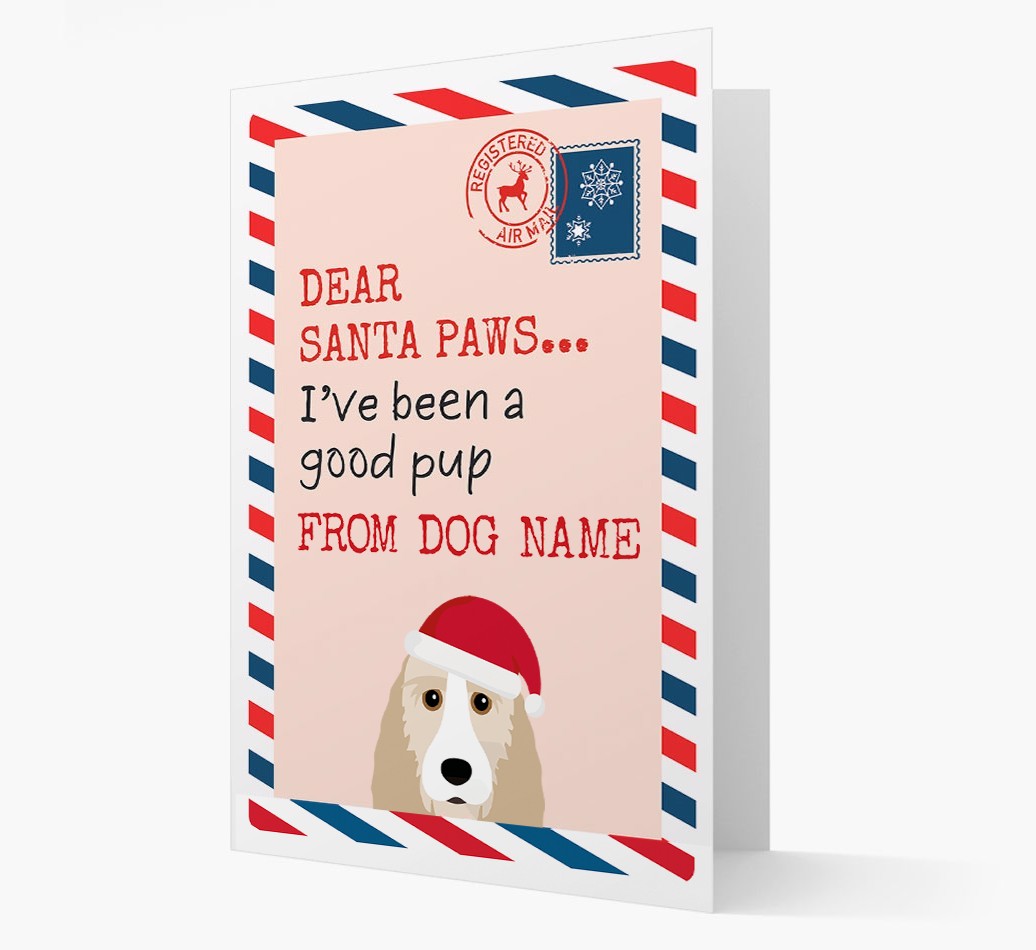 'Dear Santa' Card with your {breedFullName} Christmas Icon