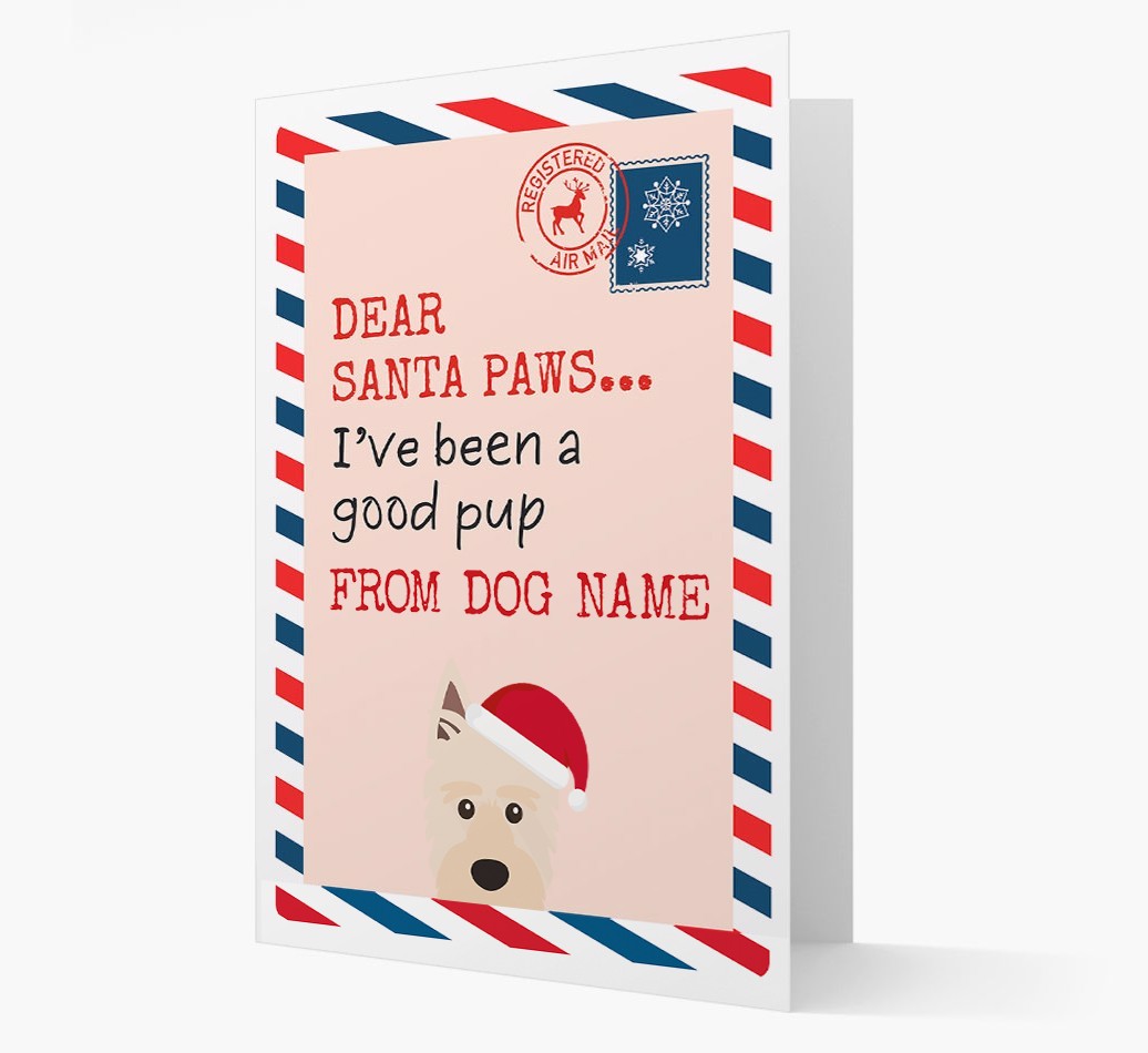 'Dear Santa' Card with your {breedFullName} Christmas Icon
