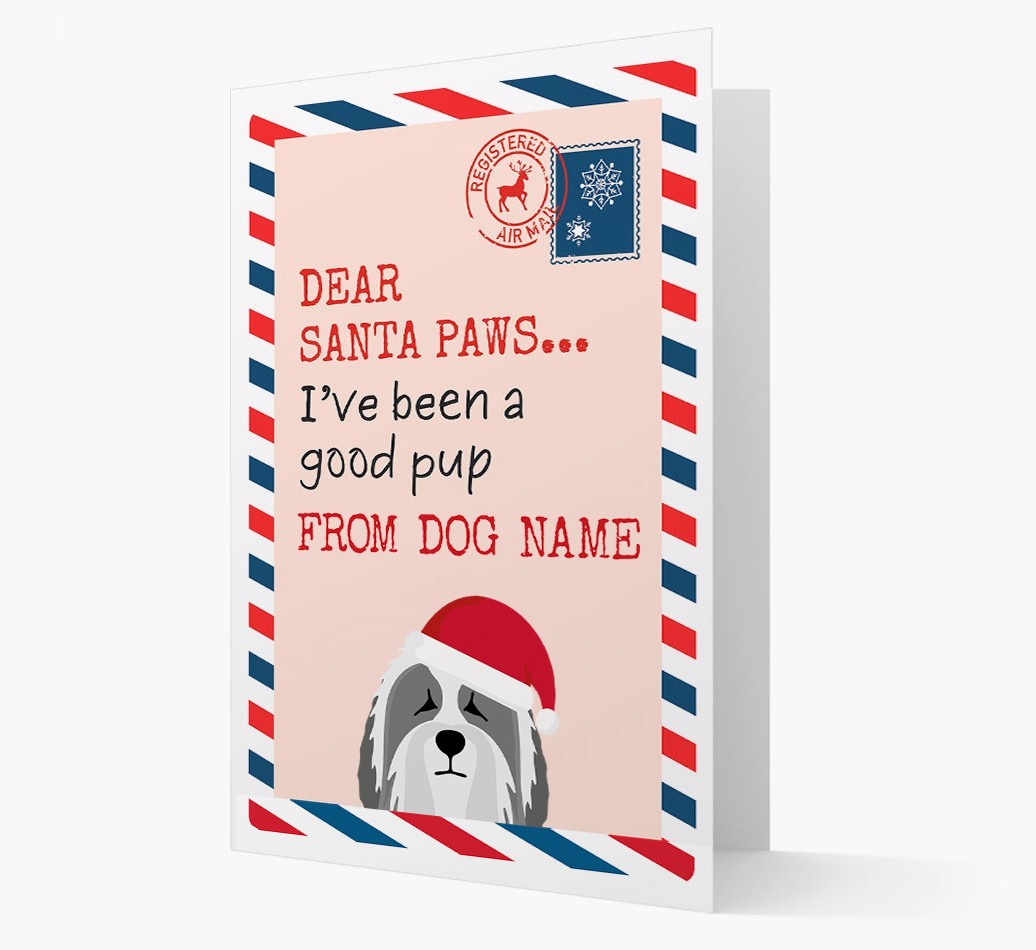 'Dear Santa' Card with your {breedFullName} Christmas Icon