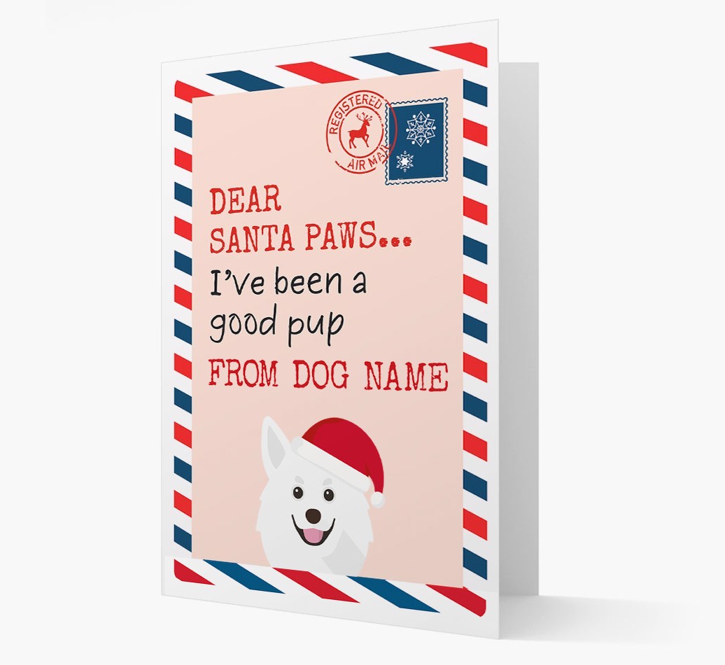 'Dear Santa' Card with your {breedFullName} Christmas Icon