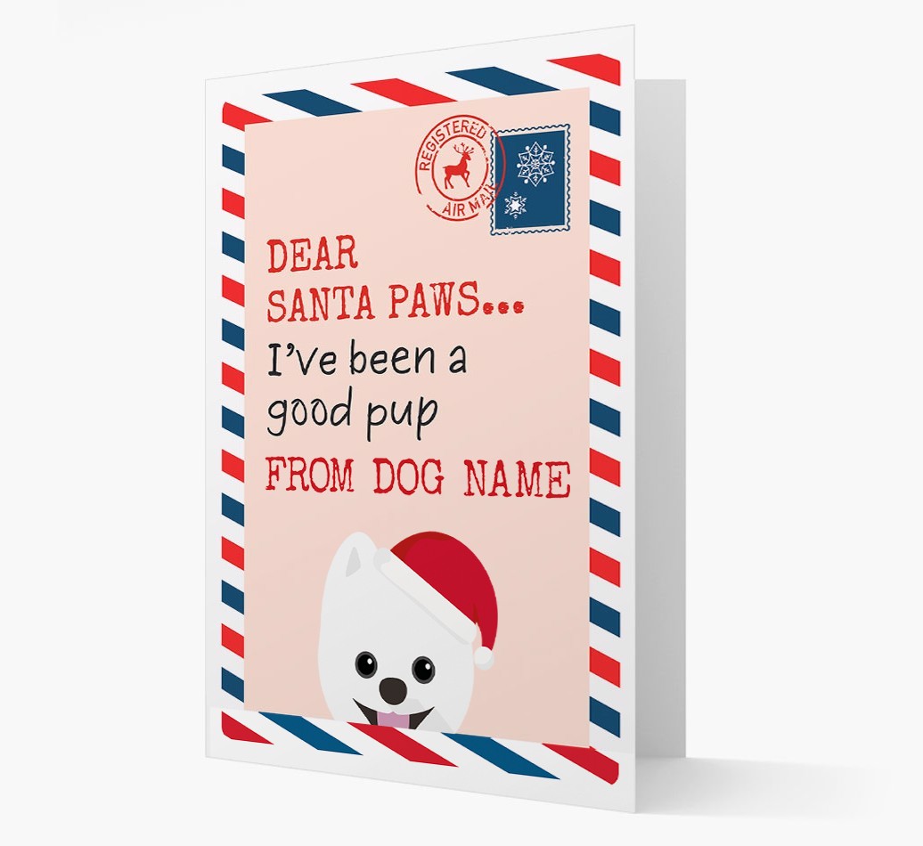 'Dear Santa' Card with your {breedFullName} Christmas Icon